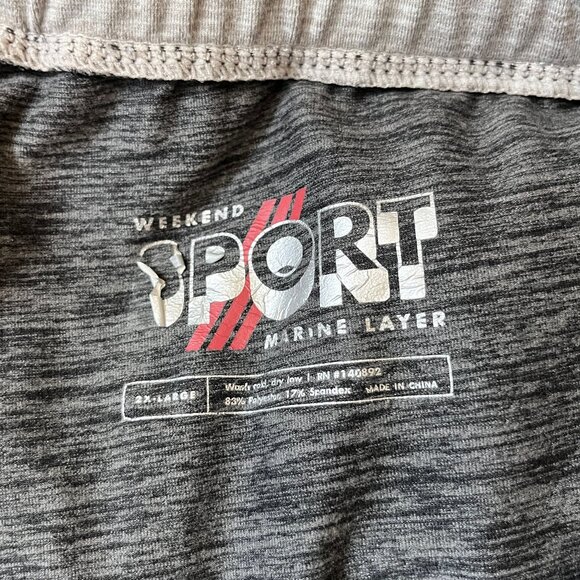 Marine Layer Weekend Sport Sweatpants Jogger Pants - Men's Size XXL - Gray - Picture 4 of 10